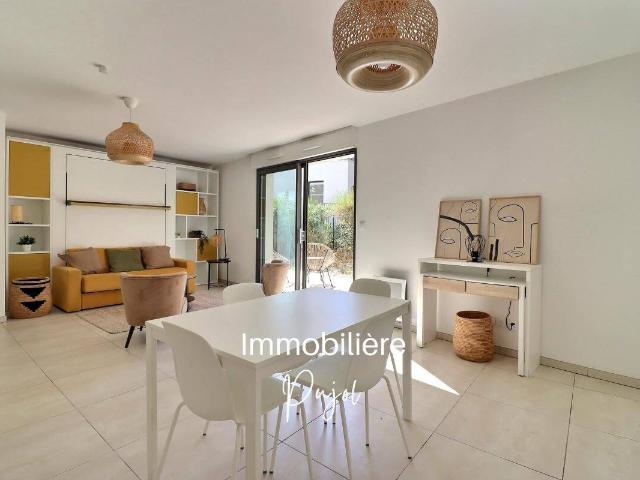 Périer 13008 Studio meublé, climatisé avec box et jardin