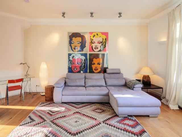 Period apartment with open plan living and dining area