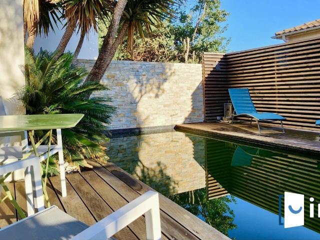Pérols: villa contemporaine 90m² avec piscine, garage et calme absolu à 10 min de la mer