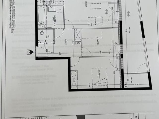 PESSAC T3 DE 64.80M² AVEC BALCON