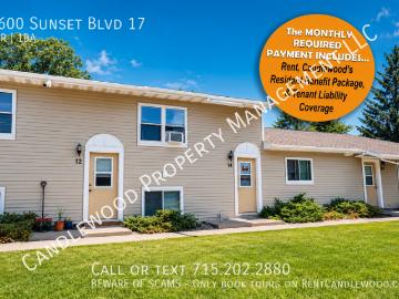 Pet Friendly One Bedroom Split Level Townhome Style Apt. Available Sept. 1st!
