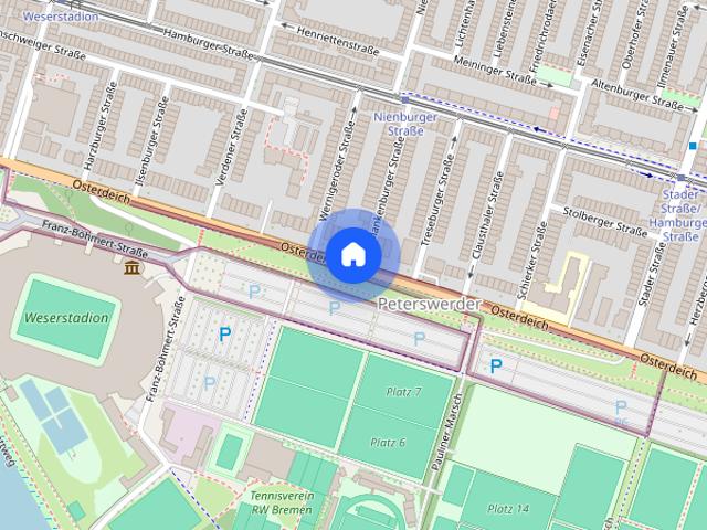 Peterswerder/Hulsberg: Zentralgelegene 3 Zi. Wohnung, mit Einbauküche, Balkon und 2 Kellern