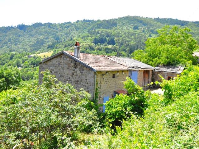 Petite ferme en pierres avec terrain SAINT JULIEN D'INTRES 07