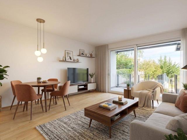 Phantastische Neubauwohnung mit Schwimmteich | 3 Zimmer | Balkon + Loggia | hoher Wohnkomfort | Nähe Burg Liechtenstein