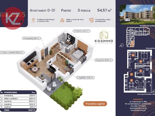 Nowoczesne 3 pokojowe mieszkanie w centrum Piły z gwarancją ceny
