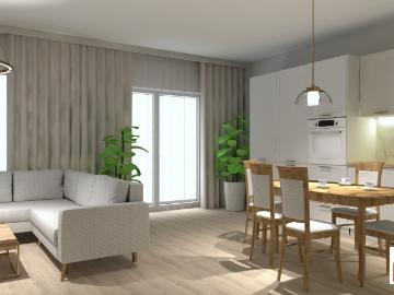Nowoczesny 4 pokojowy apartament z tarasami i garażem