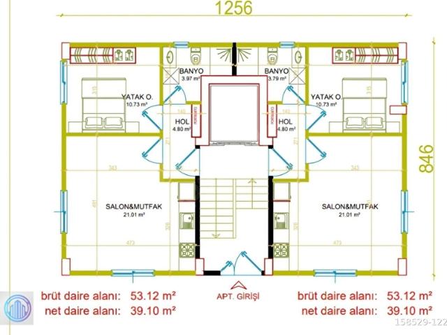 PİAZZA AVM YAKININDA 2027 KASIM TESLİM PROJEDEN 1+1 YÜKSEK GİRİŞ