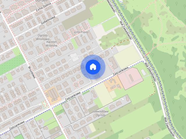 Piękny widok na zieleń duży taras obok placu Vogla