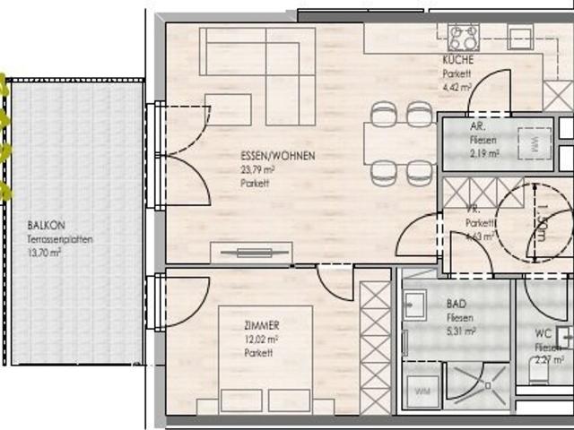 Pichlgut: Exklusiver 2 Zimmer Erstbezug mit Zwei Stellplätzen