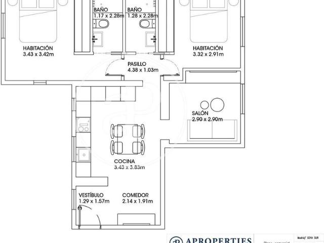 Piso de alto standing de 75 m2 en venta en Madrid, España