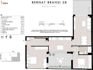Piso en alquiler en calle Bernat Bransi, Barcelona, de 84 m² 2 habitaciones por 1.880