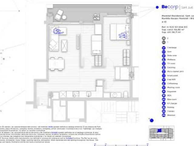Piso en alquiler en rambla Modolell, Sant Just Desvern, de 65 m² 2 habitaciones por 1.911
