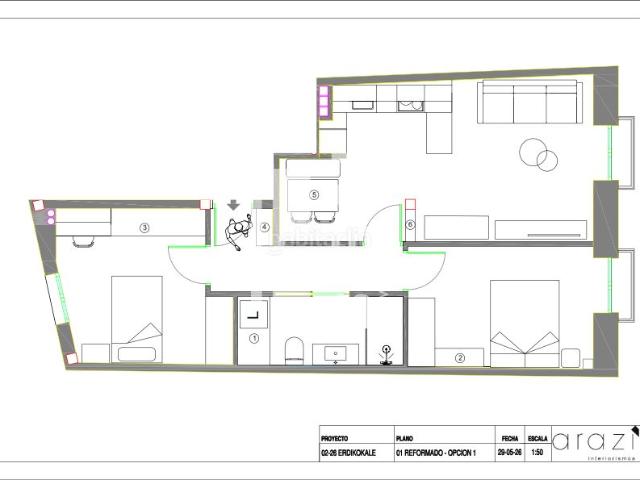 Piso en venta en Arrasate o Mondragón. Estrena tu hogar en el centro de Mondragón. Eficiencia, ascensor y diseño en solo 57 m. Ven a ver el plano y elige tus acabados. Pisos Arrasate o.