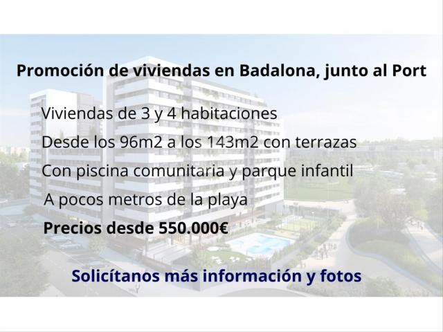 Piso en venta en Badalona, Port. Promoción en Badalona, junto al canal. Pisos.