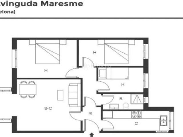 Piso en venta en Badalona, Sant Roc. PISO ALQUILADO EN AVDA MARESME, BADALONA. Pisos.