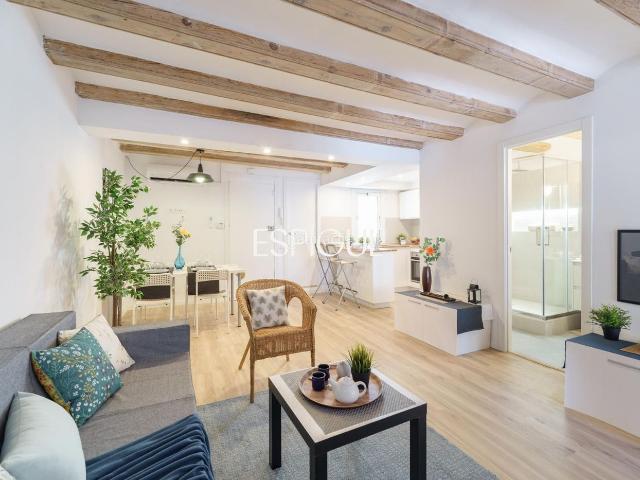 Piso en venta en Barcelona, Raval. Luminoso piso reformado con suite, balcón tranquilo y terraza comunitaria junto a Rambla del Raval. Pisos.