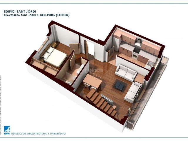 Piso en venta en Bellpuig. Dúplex con terraza en Bellpuig. Pisos.