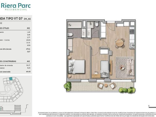 Piso en venta en calle Marquès de Cornellà, Cornellà de Llobregat, de 64 m² 2 habitaciones por 325.000