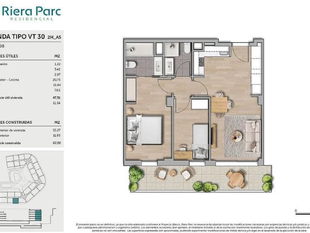 Piso en venta en calle Marquès de Cornellà, Cornellà de Llobregat, de 69 m² 2 habitaciones por 345.500