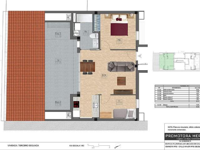 Piso en venta en calle Mayor, Begues, de 84 m² 2 habitaciones por 345.000