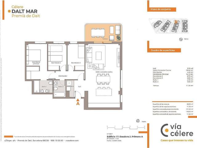 Piso en venta en calle Onyar, Premià de Dalt, de 118 m² 3 habitaciones por 589.500