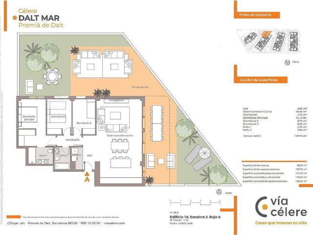 Piso en venta en calle Onyar, Premià de Dalt, de 118 m² 3 habitaciones por 703.000