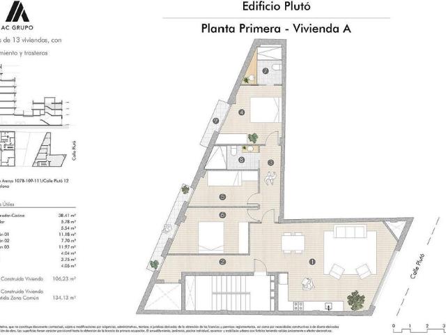 Piso en venta en calle Arenys y Pluto, Barcelona, de 106 m² 3 habitaciones por 560.000