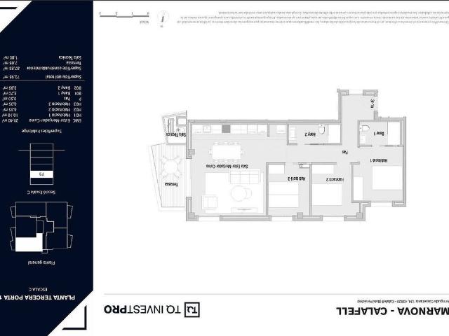 Piso en venta en calle Cosetania, Calafell, de 72 m² 3 habitaciones por 335.000