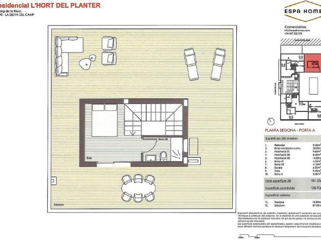 Piso en venta en calle De la Riera, Selva del Camp, La, de 102 m² 4 habitaciones por 339.000