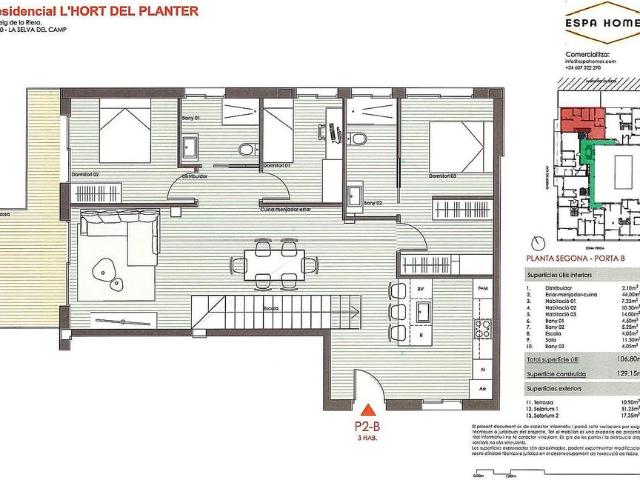 Piso en venta en calle De la Riera, Selva del Camp, La, de 107 m² 4 habitaciones por 332.000
