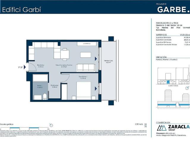 Piso en venta en calle Dels Motors, Barcelona, de 41 m² 1 habitación por 301.000
