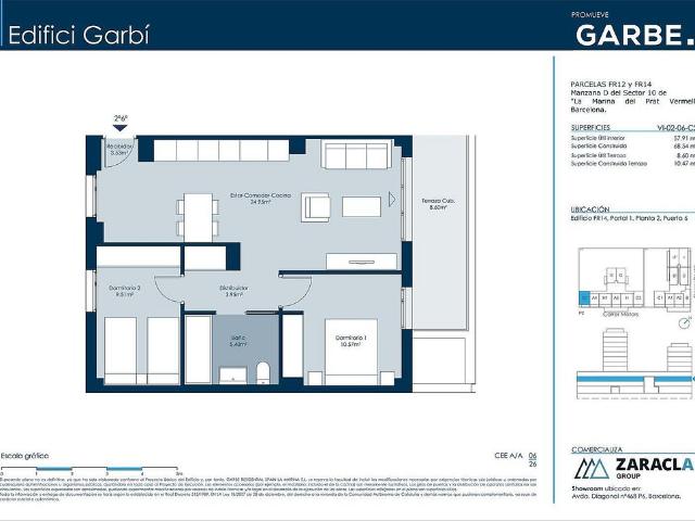 Piso en venta en calle Dels Motors, Barcelona, de 58 m² 2 habitaciones por 415.000