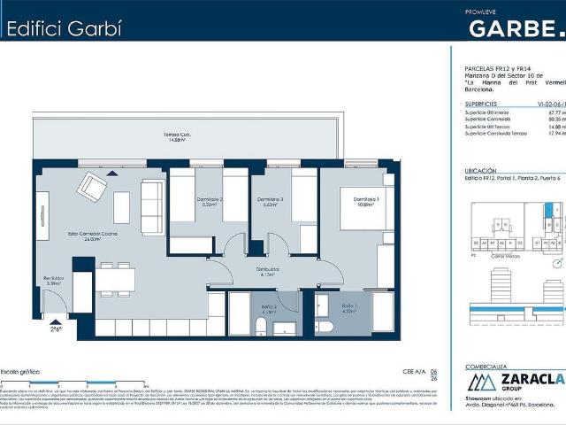 Piso en venta en calle Dels Motors, Barcelona, de 68 m² 3 habitaciones por 457.000