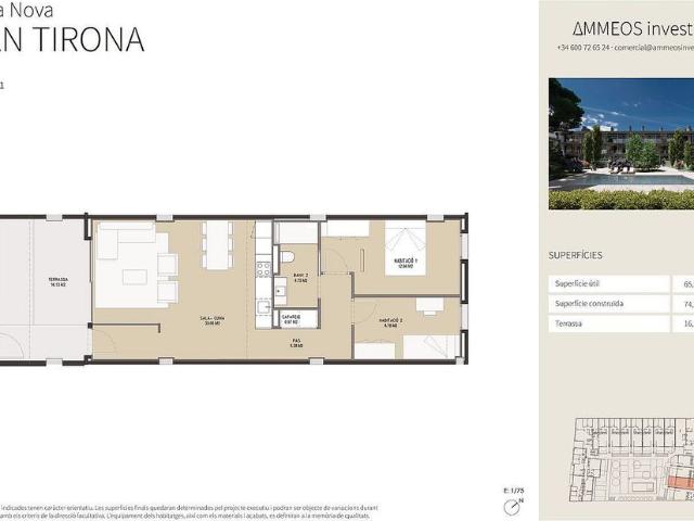 Piso en venta en calle Ricard Casademont, Llagostera, de 66 m² 2 habitaciones por 238.000