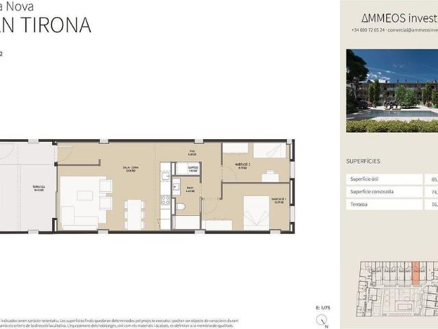 Piso en venta en calle Ricard Casademont, Llagostera, de 66 m² 2 habitaciones por 241.000