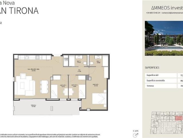 Piso en venta en calle Ricard Casademont, Llagostera, de 78 m² 3 habitaciones por 277.000