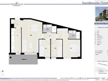 Piso en venta en calle Salvador Dalí, Cornellà de Llobregat, de 67 m² 3 habitaciones por 473.000