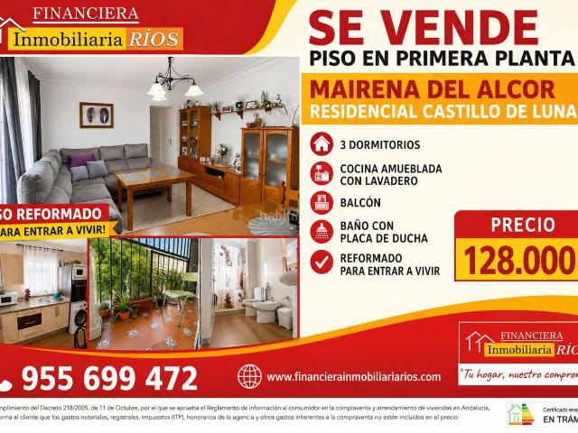 Piso en venta en Mairena del Alcor. Piso en venta en Res. Castillo De Luna, 3 dormitorios. Pisos Mairena del.