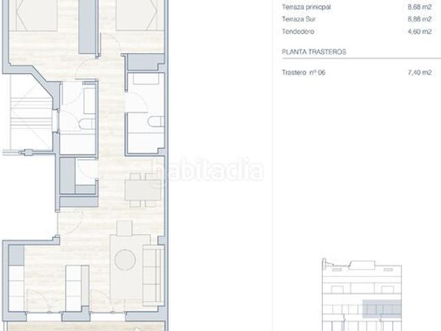 Piso en venta en Donostia San Sebastián, Gros. Piso a estrenar en venta en Gros, calle Secundino Esnaola, ático con 2 terrazas. Pisos Donostia San.