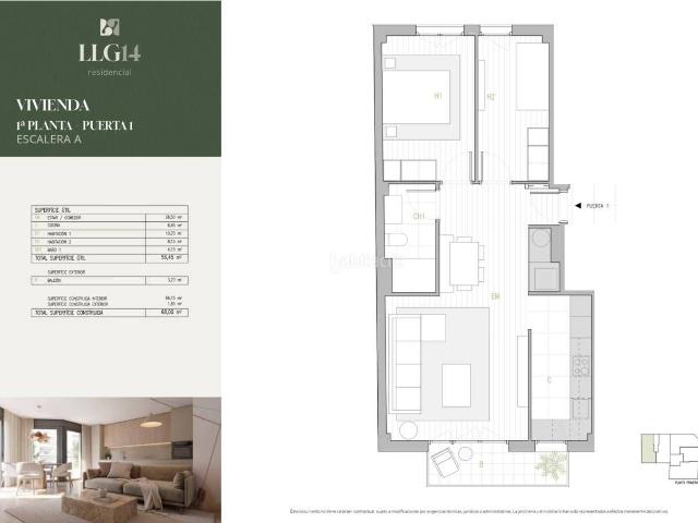 Piso en venta en Llagosta La. Piso de Obra Nueva en La Llagosta Promoción LLG14. Pisos Llagosta.