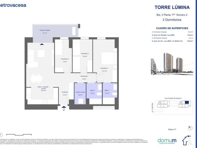 Piso en venta en Lleida, Pardinyes. Torre Lúmina Fase1. Pisos.