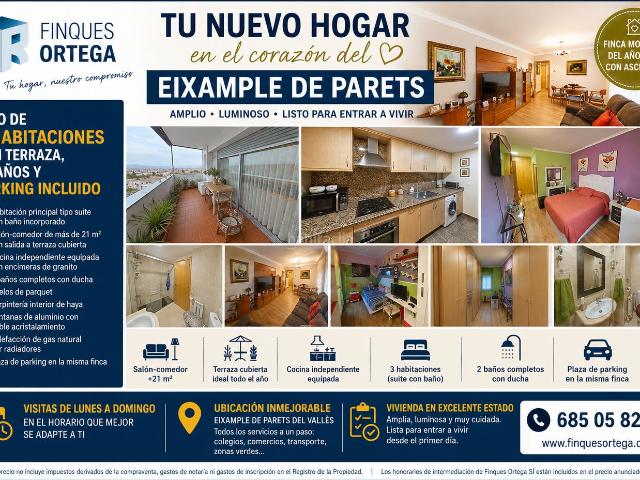 Piso en venta en Parets del Vallès. 2026026 CALIDAD DE VIDA, ESPACIO Y LUZ EN LEIXAMPLE DE PARETS DEL VALLES. Pisos Parets del.
