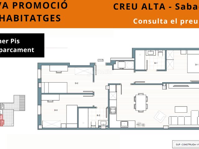 Piso en venta en Sabadell, Creu Alta. OBRA NUEVA en SABADELL. Pisos.