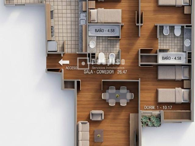 Piso en Venta en Segunda Fase