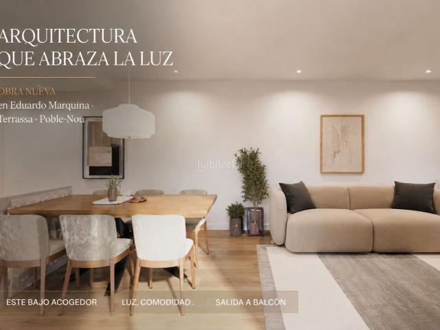 Piso en venta en Terrassa, Poble Nou. BAJO ACOGEDOR LUZ, COMODIDAD Y SALIDA A BALCÓN. Pisos.
