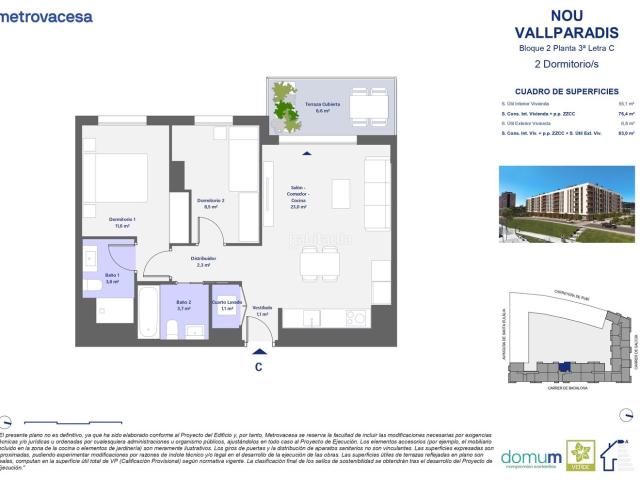 Piso en venta en Terrassa, Segle XX. Nou Vallparadís. Pisos.