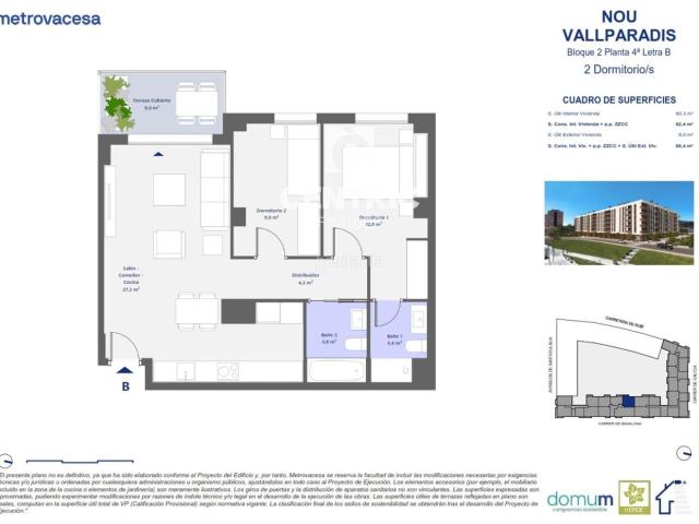 Piso en venta en Terrassa, Segle XX. Promoción NOU VALLPARADIS en el Segle XX. Pisos.