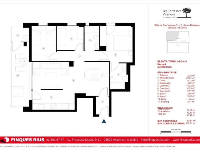 Piso en venta en Vilanova i la Geltrú, Nord Costa Dorada. PISO DE OBRA NUEVA EN FASE DE CONSTRUCCIÓN EN VILANOVA Y LA GELTRÚ. Pisos Vilanova i la.