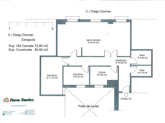 Piso en venta en Zaragoza, Alfonso. Piso Plaza Santa Marta con posibilidad de 5 habitaciones en reforma. Pisos.