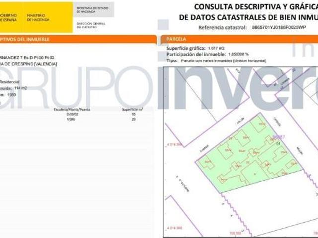 PISO EN VENTA LALCUDIA DE CRESPINS VALENCIA